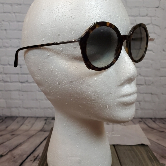 Giorgio Armani 48mm Round Sunglasses Havana NWT - Picture 10 of 12